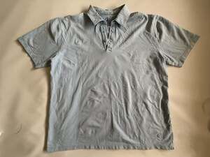 Saltaire Mens Light Gray Short Sleeve Polo Shirt Size L